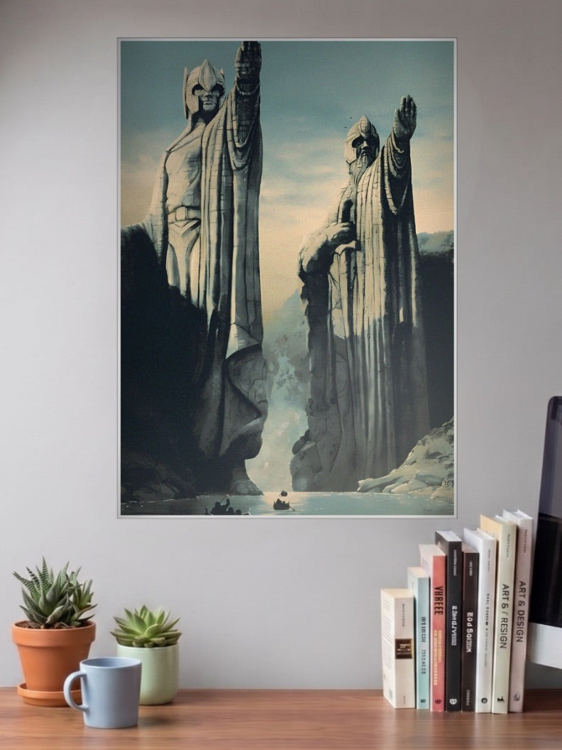 Argonath Twin Kings Scene Hollywood Movie Poster