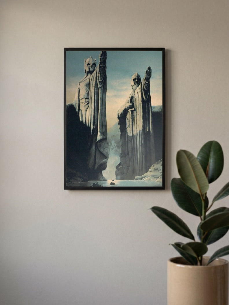 Argonath Twin Kings Scene Hollywood Movie Poster