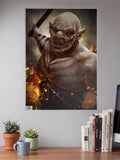 Uruk Hai Orc Portrait Hollywood Movie Poster