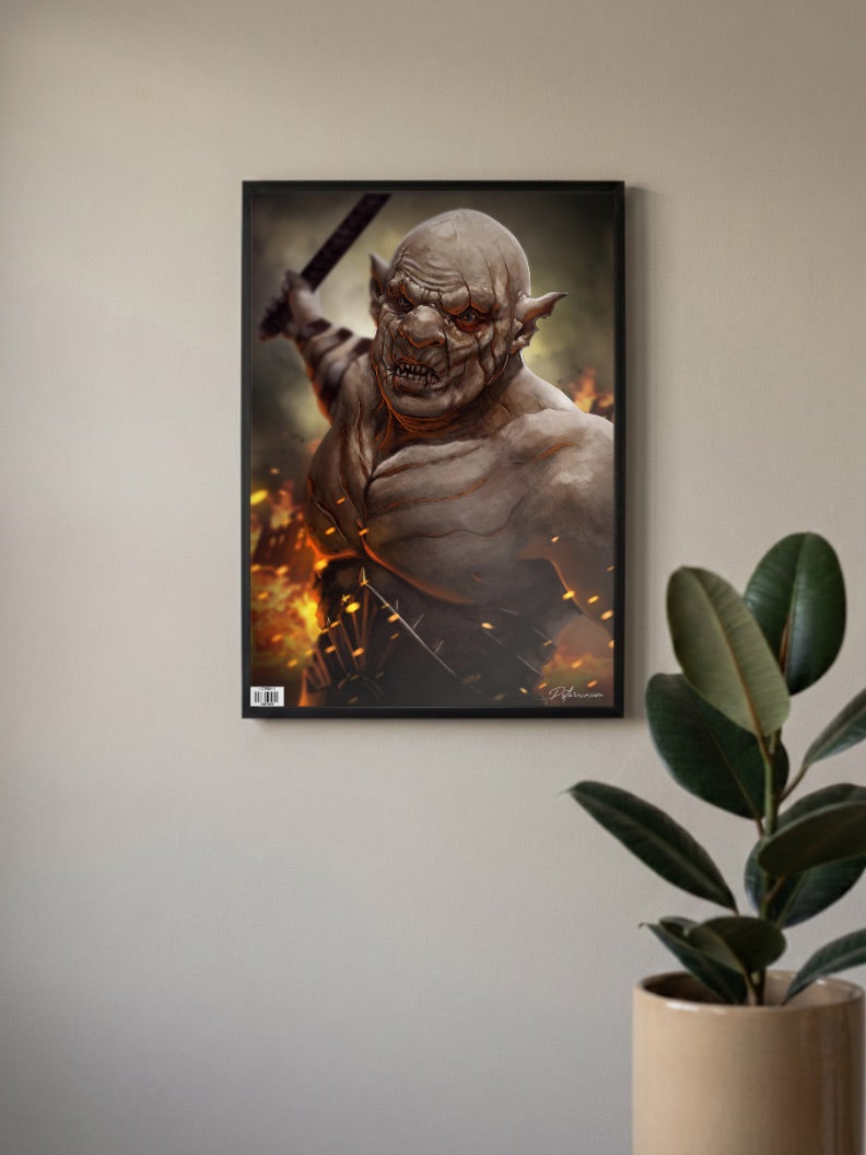 Uruk Hai Orc Portrait Hollywood Movie Poster