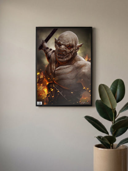 Uruk Hai Orc Portrait Hollywood Movie Poster