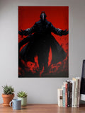 Hooded Dark Figure Portrait Anime Poster