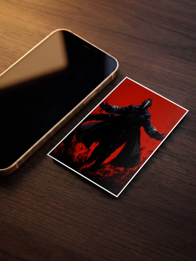 Hooded Dark Figure Portrait Anime Poster