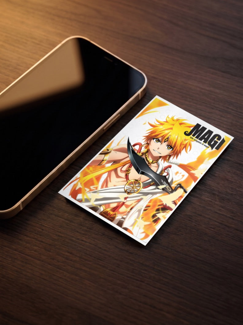 Alibaba Saluja Magi Cover Anime Poster as a pocket poster, sized to fit behind a phone case