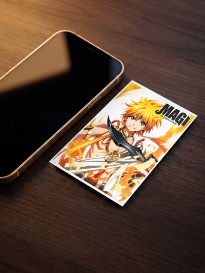 Alibaba Saluja Magi Cover Anime Poster as a pocket poster, sized to fit behind a phone case