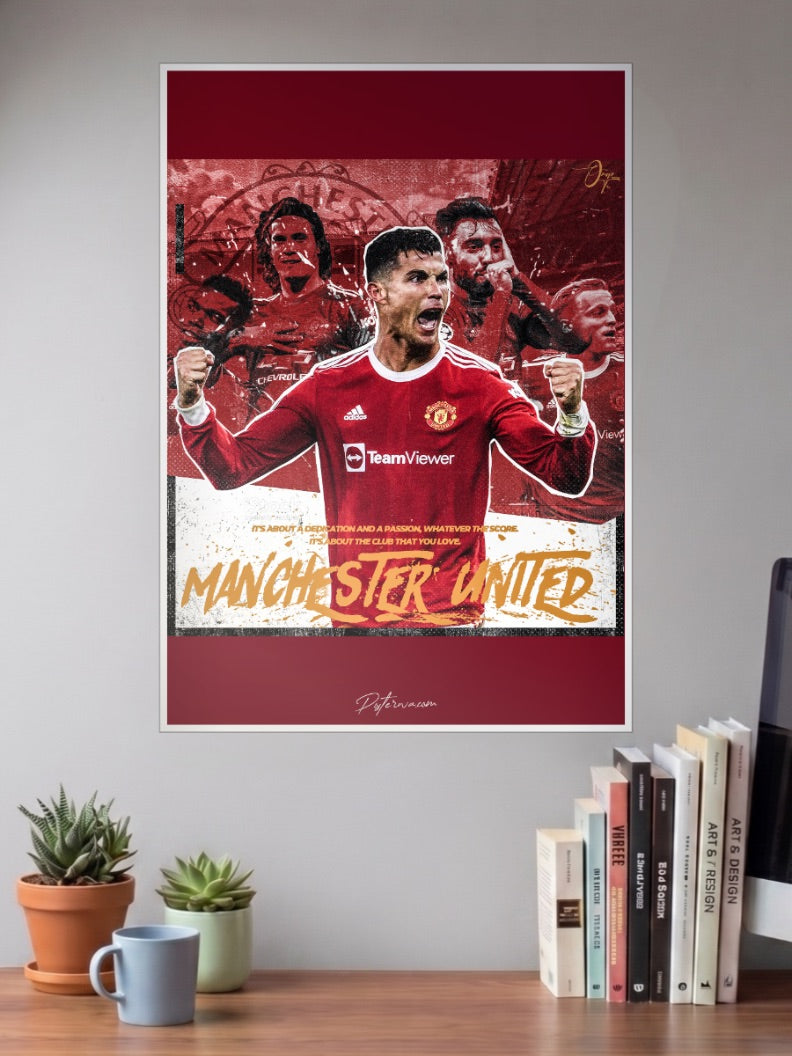 Christiano Ronaldo in Manchester United Poster