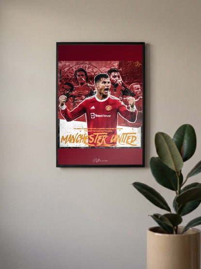 Christiano Ronaldo in Manchester United Poster