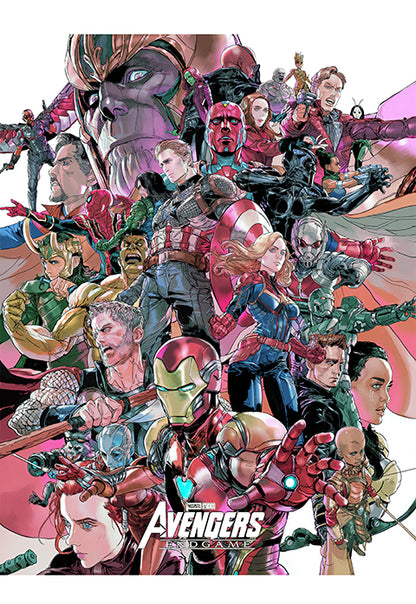 Avengers End Game Characters Collage Poster