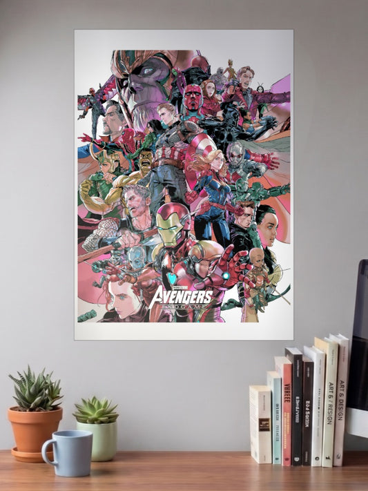 Avengers End Game Characters Collage Poster