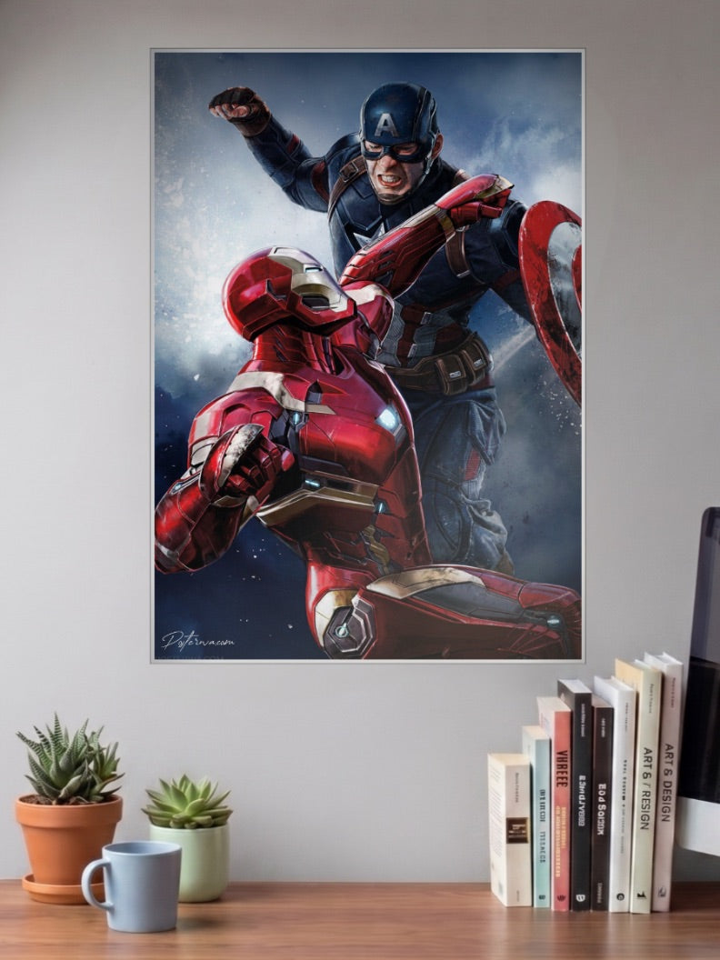 Captain America Vs Iron Man Marvel Poster