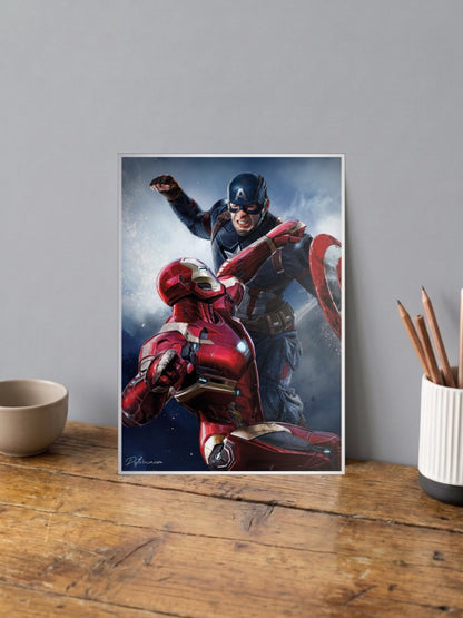 Captain America Vs Iron Man Marvel Poster
