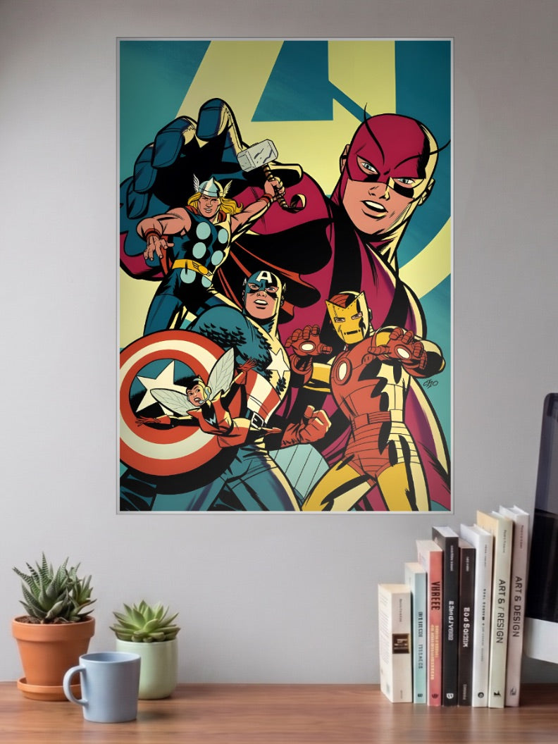 Classic Avengers Retro Cover Marvel Poster