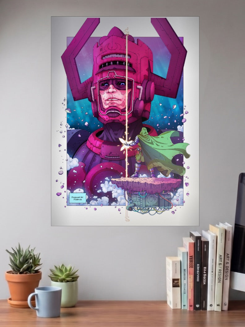 Galactus And Doctor Doom Art Marvel Poster