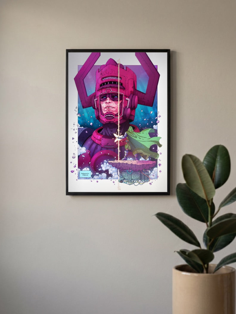 Galactus And Doctor Doom Art Marvel Poster