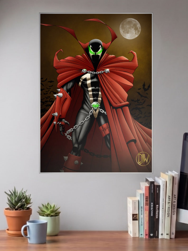 Spawn Dark Portrait Comic Book Poster