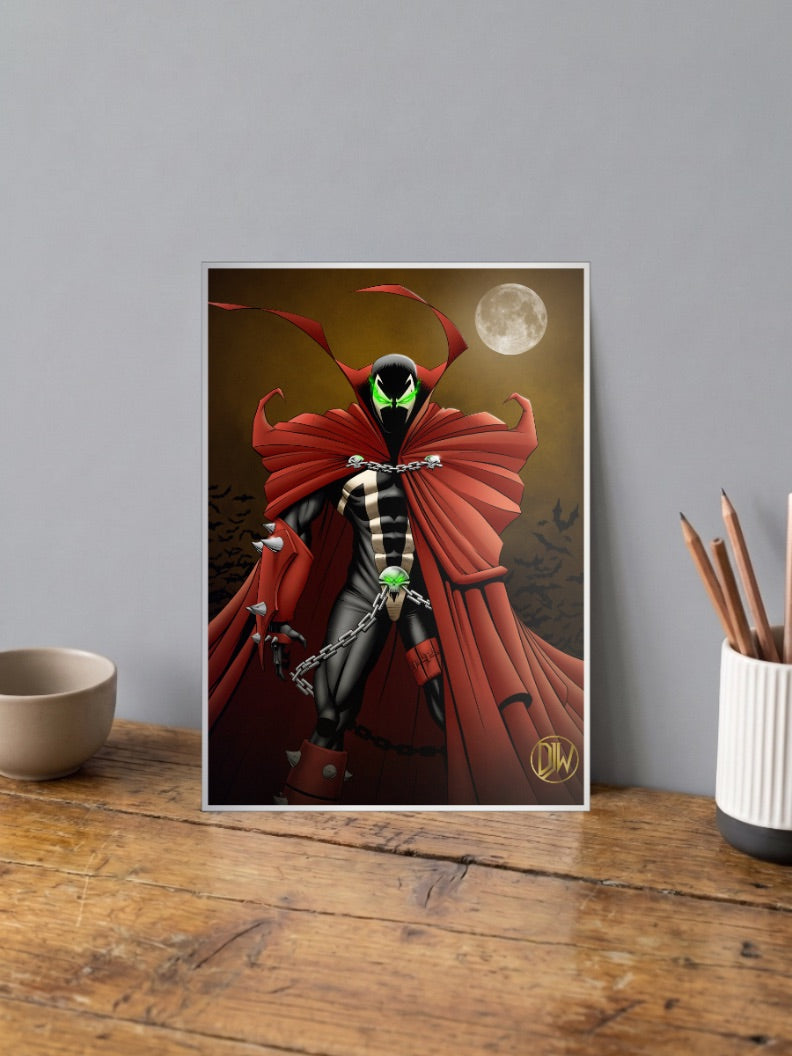Spawn Dark Portrait Comic Book Poster