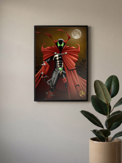 Spawn Dark Portrait Comic Book Poster