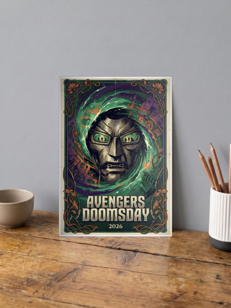 Avengers Doomsday Green Portal Marvel Poster