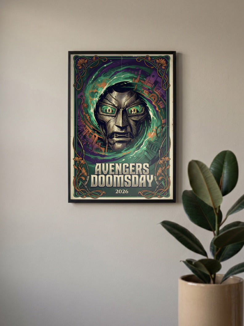 Avengers Doomsday Green Portal Marvel Poster