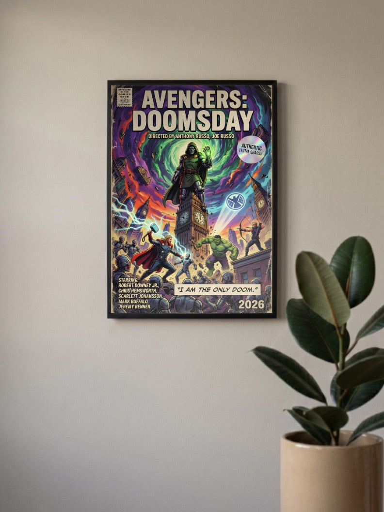 Avengers Doomsday Retro Cover Marvel Poster