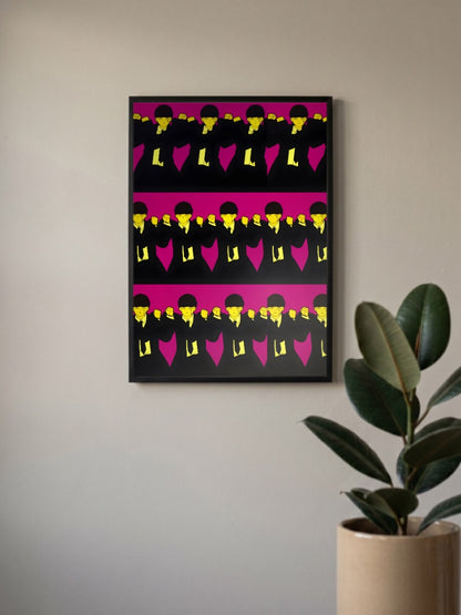 Mashle Beatles Style Pop Art Anime Poster