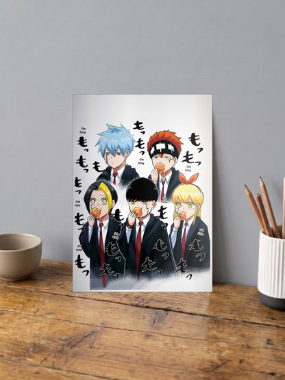 Mashle Cast Eating Snacks Anime Poster