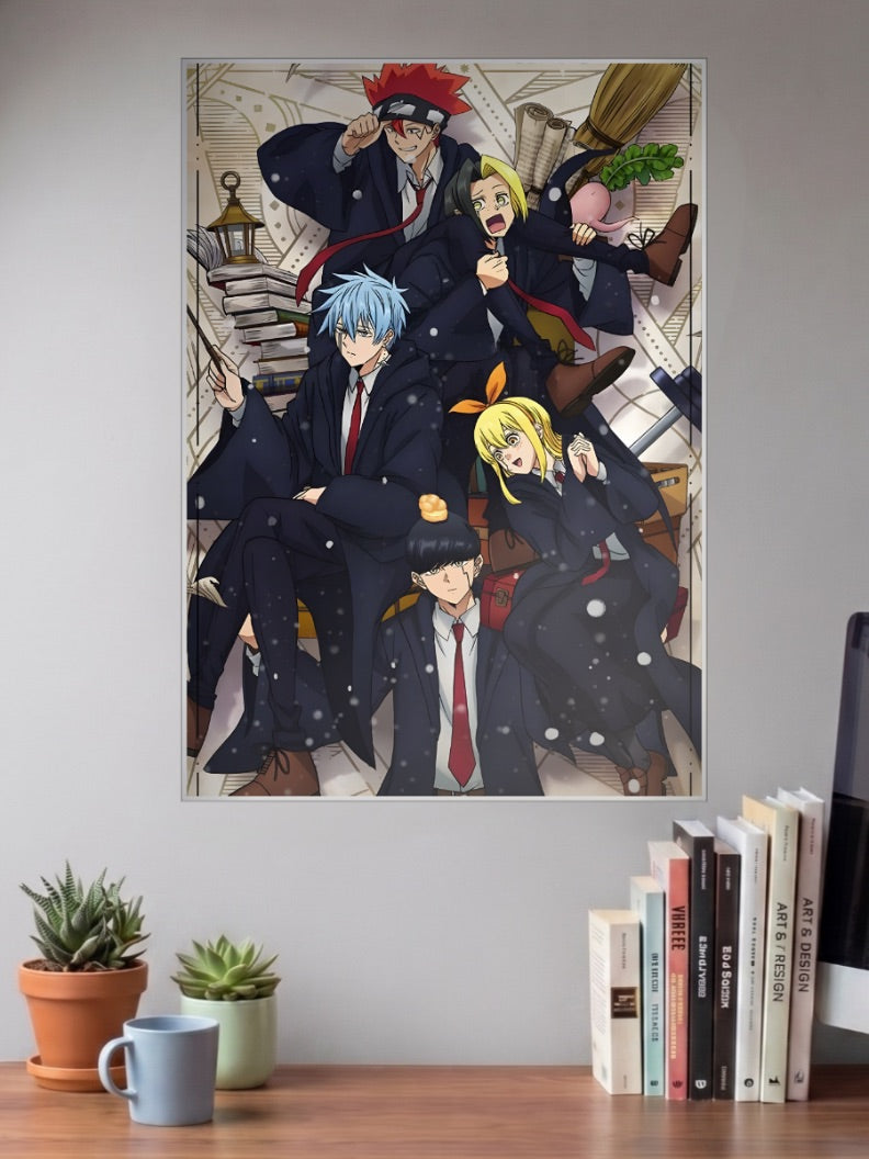 Mashle Magic Academy Cast Art Anime Poster