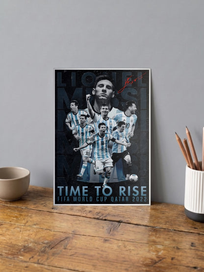 TIME TO RISE | Lionel Messi | Football Poster
