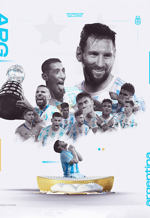 Argentina Collage with Maradona Poster