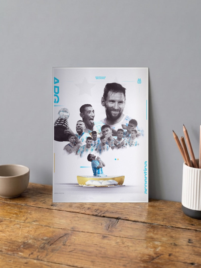 Argentina Collage with Maradona Poster