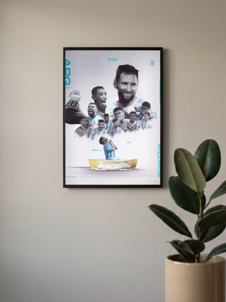 Argentina Collage with Maradona Poster