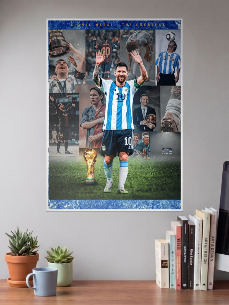Lionel Messi collage Poster
