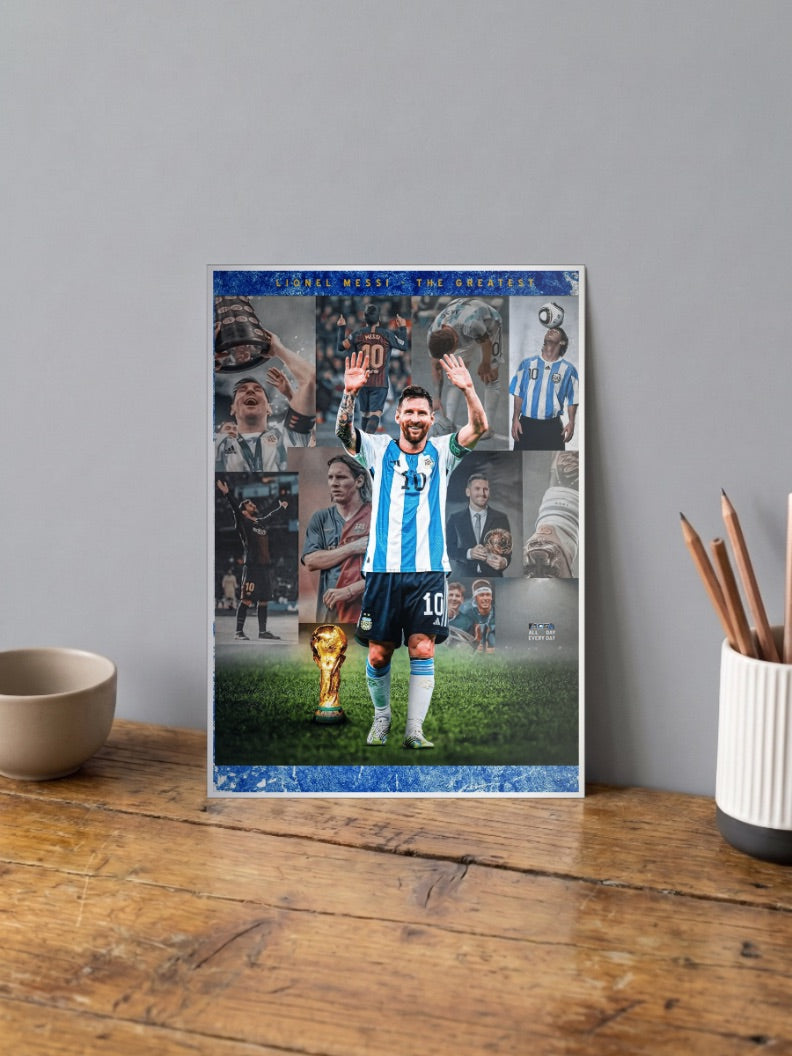 Lionel Messi collage Poster