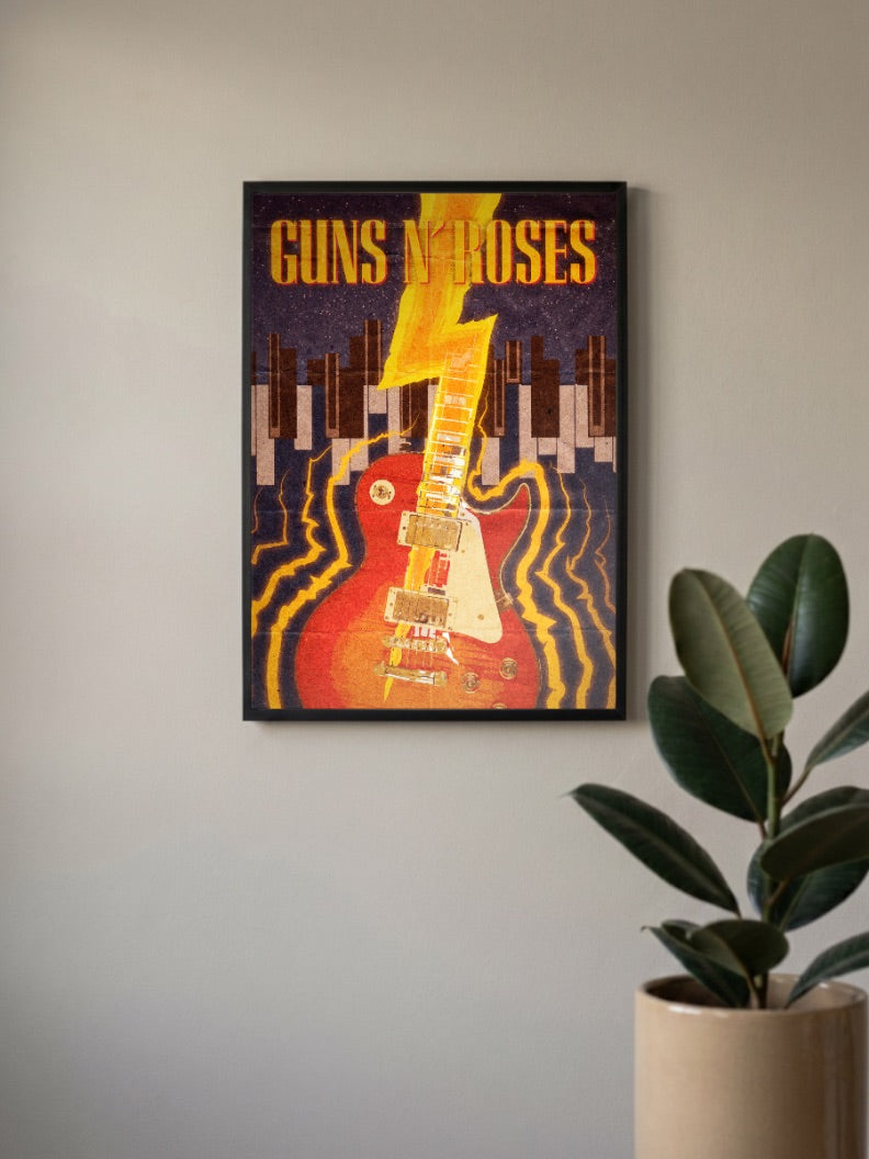 Guns N Roses Guitar Poster Bands Poster