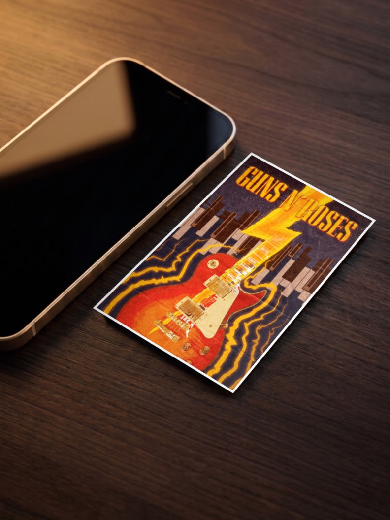 Guns N Roses Guitar Poster Bands Poster
