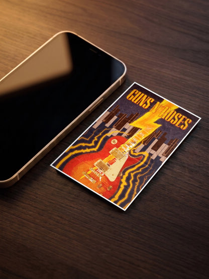 Guns N Roses Guitar Poster Bands Poster