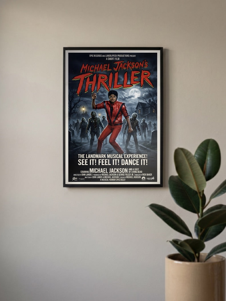 Michael Jacksons Thriller Cover Singers Poster