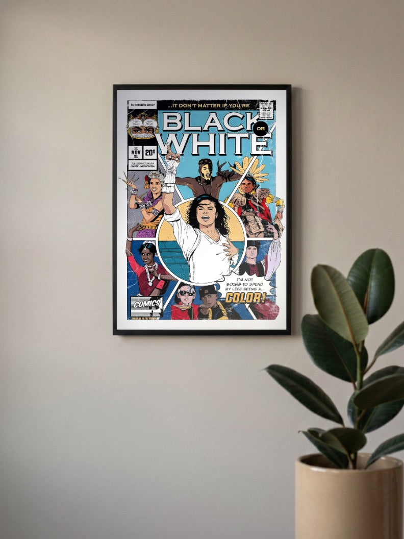 Michael Jackson Black Or White Singers Poster