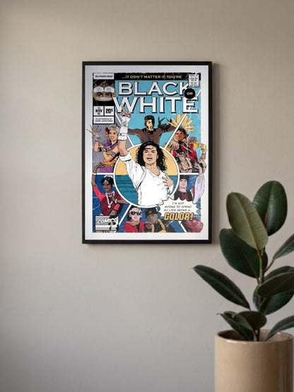 Michael Jackson Black Or White Singers Poster