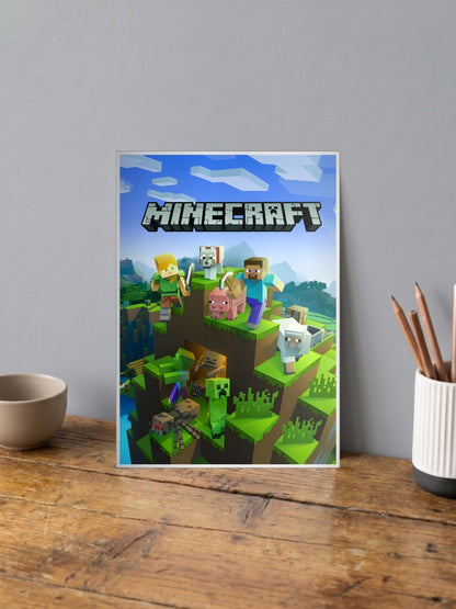 Minecraft Steve And Friends Gaming Poster