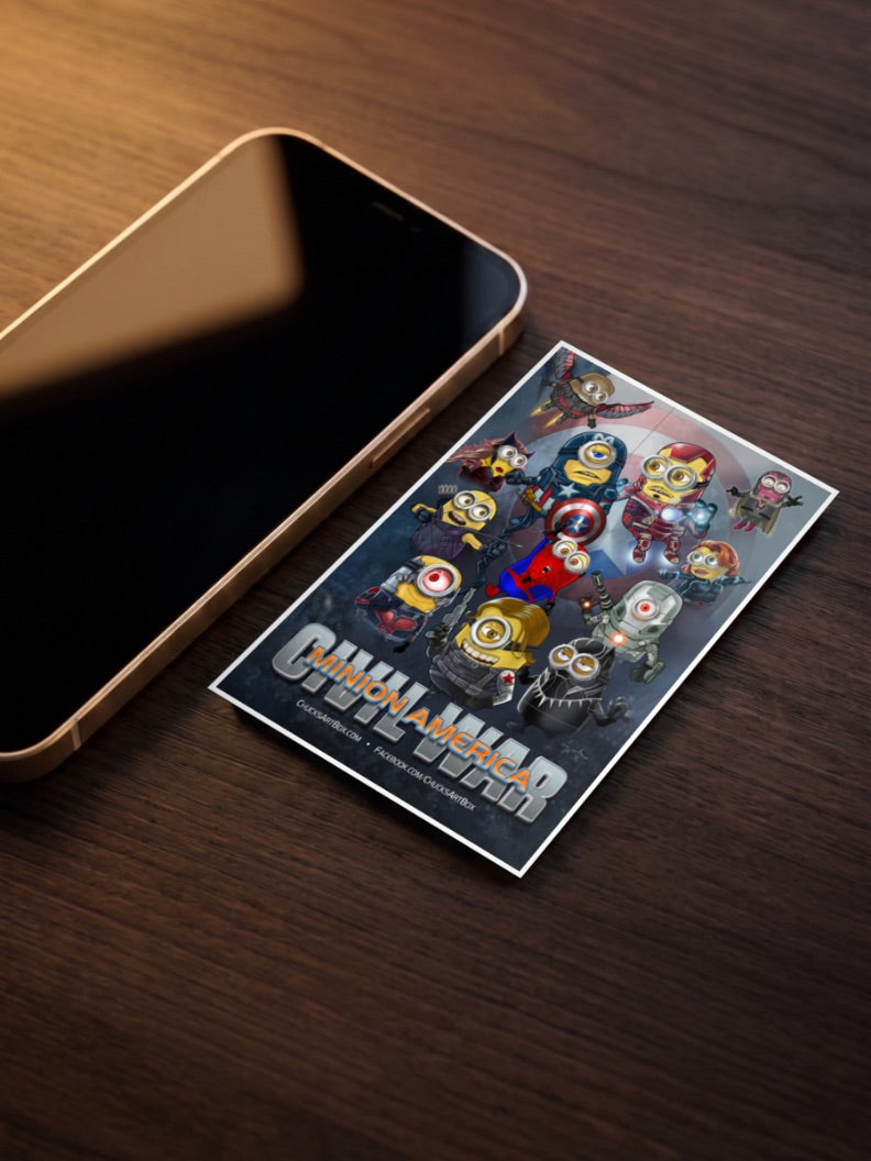 Minions Civil War Parody Animated Movie Poster