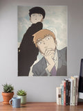 Mob And Reigen Close Up Anime Poster