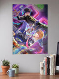 Mob And Reigen Stylized Art Anime Poster