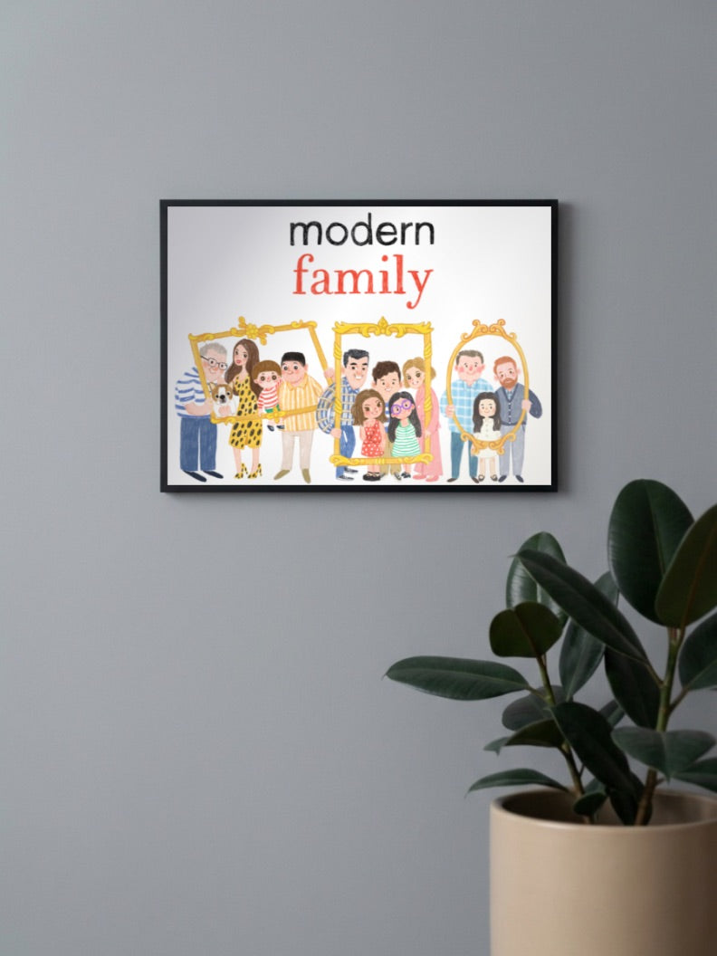 Modern Family Landscape Poster