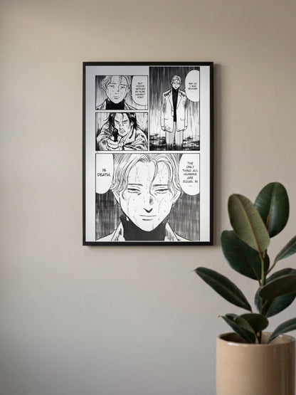 Monster Manga Panel Art Anime Poster