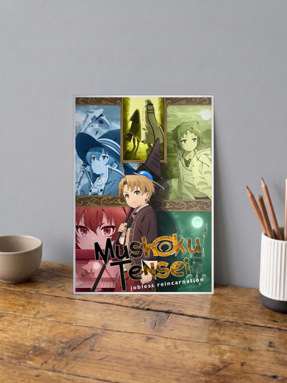 Mushoku Tensei Cast Collage Anime Poster