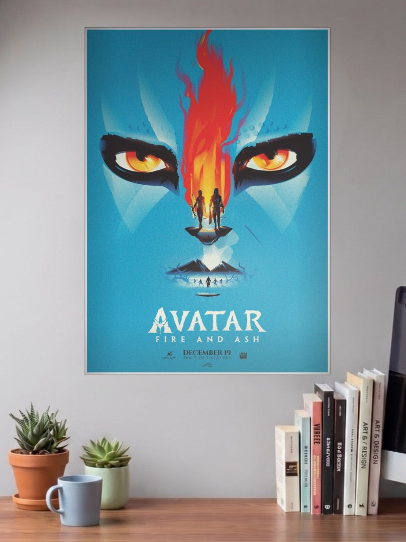 Avatar Fire Ash Face Art Hollywood Movie Poster