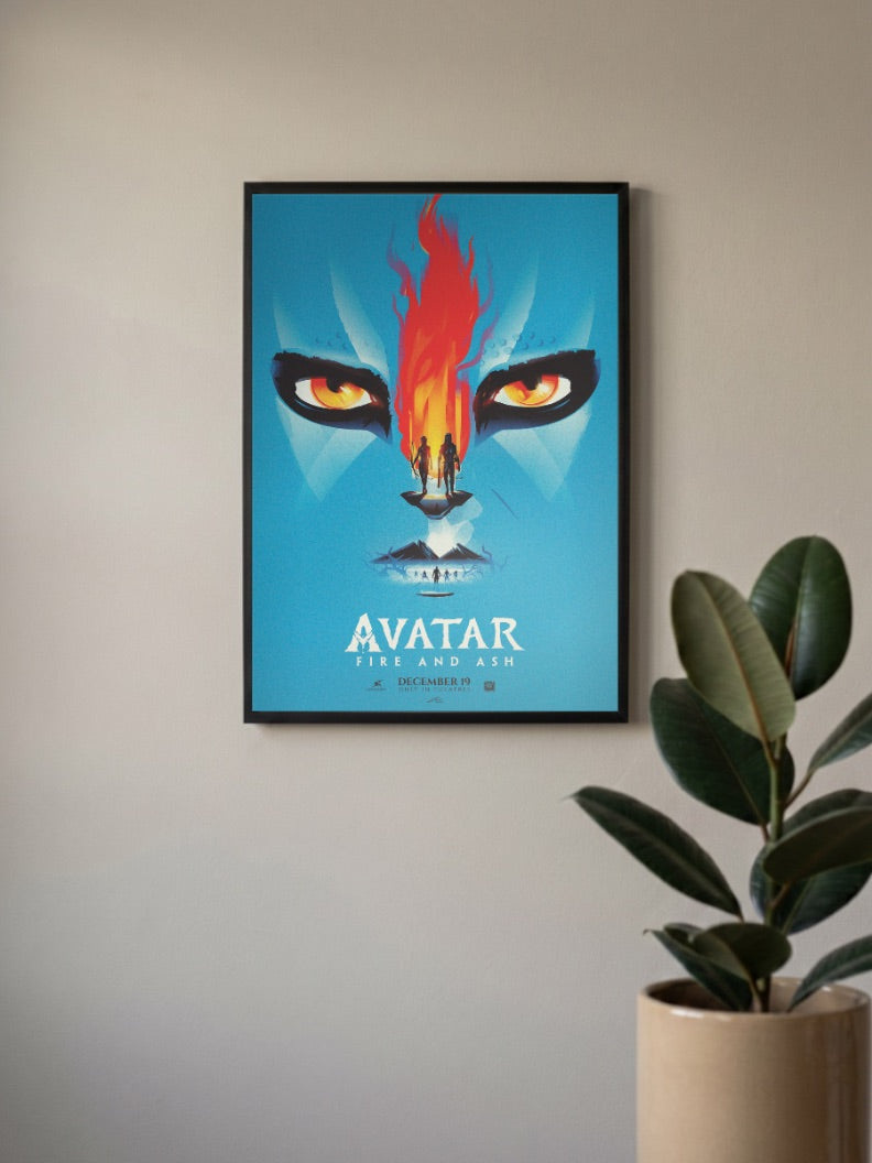 Avatar Fire Ash Face Art Hollywood Movie Poster