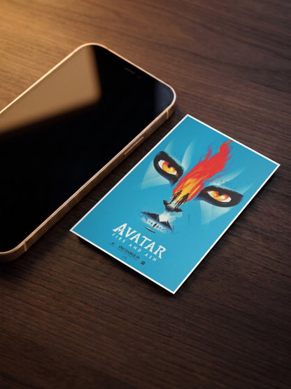 Avatar Fire Ash Face Art Hollywood Movie Poster