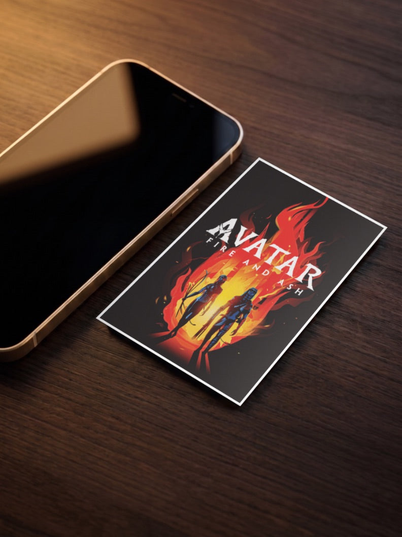 Avatar Fire And Ash Poster Hollywood Movie Poster as a pocket poster, sized to fit behind a phone case